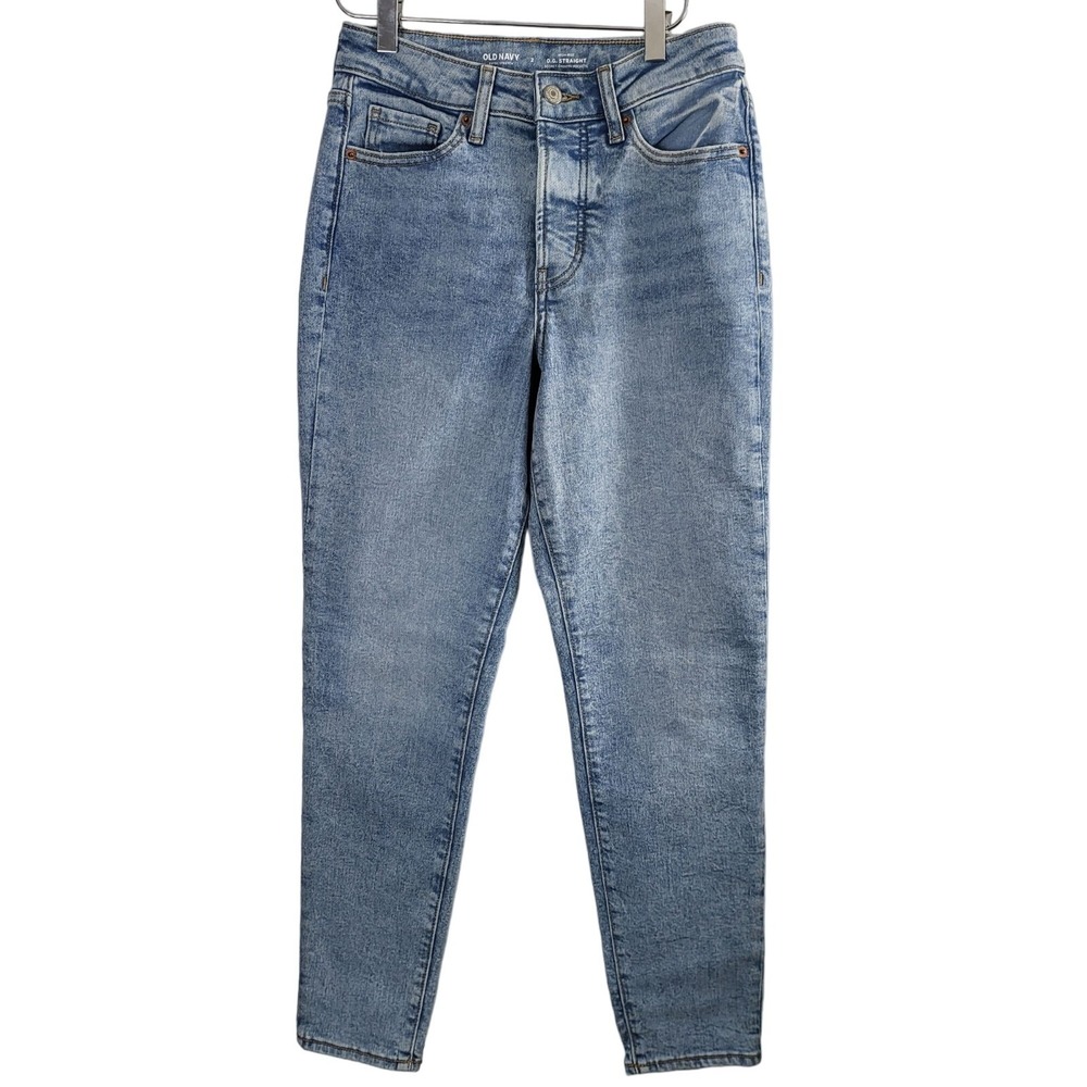 Old Navy O.G. Straight Jeans 2 Womens Button Fly Extra Stretch High Rise